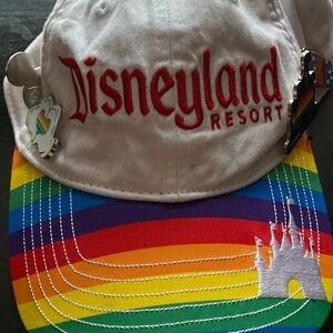 Disney Pride Lot Hat and Lanyard + Pins